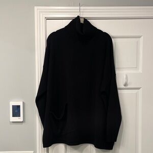 MarlaWynne Oversized Tunic Black Turtle Neck Sweater Size L